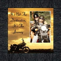 Classic Motorcycle "It's Not the Destination, It's the Journey" Sunset with Personalized Picture Frame, 10X10 9760