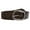 Black, variant on Snap on Flower Embossed Vintage Full Grain Oval Leather Jean Belt