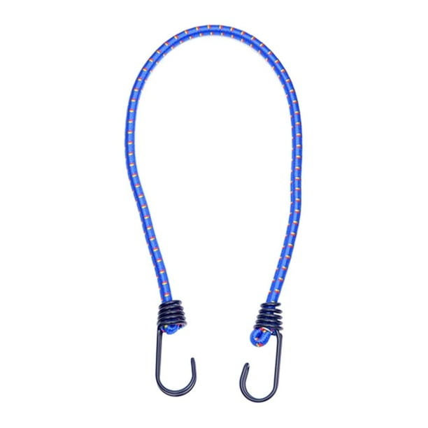 Cuerda resistente con clips de gancho de metal Cuerda de equipaje Cuerda para tender - Azul DYNWAVEMX Ganchos para cuerdas elásticas