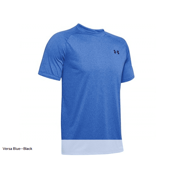 UNDER ARMOUR TECH 2.0 NOVELTY TEE - SIZE: MEN S - VERSA BLUE/ BLACK