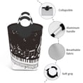 thumbnail image 4 of Lsque Piano Keys With Musical Notes Laundry Basket, Laundry Hamper, Dirty Clothes Hamper for Laundry, Collapsible, Waterproof Laundry Baskets with Aluminum Handles for Laundry, Dorm, Family, 4 of 6