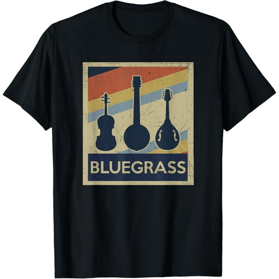 t-shirt Bluegrass Vintage Music Instruments Retro T-Shirt mens t shirt,black,women,funny,misfits,men,journey