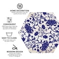 thumbnail image 4 of Disketp Blue And White Porcelain Pattern Funny Coasters,4 Pcs Leather Coasters With Holder, Perfect Housewarming Hostess Gifts,Protect Furniture From Water Marks Scratch, 4 of 9