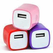 CauCau99 3 PCS LOT 3 Dual Color 2-Tone Universal USB Travel Home 1.0 AMP Power Adapter Wall Charger Plug for iPhone 6/6 plus 5S 5 4S Samsung Galaxy S5 S4 S3 HTC One M8 LG G2 G3