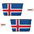 thumbnail image 2 of Iceland Flag Handbag Purse Tote Organizer Zipper Closure Cosmetic Pouch Bag For Travelling, 2 of 7