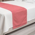 thumbnail image 2 of Abstract Bed Runner, Monochromatic Geometrical Inspired Pattern with Motifs in Squares Symmetry, Decorative Accent Bedding Scarf for Hotels Homes and Guestrooms, King, Vermilion White, by Ambesonne, 2 of 2