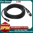 thumbnail image 1 of Electric Fishing Reel Battery Power cord Cable For Daiwa 200J-300J-500J-750MJ Daiwa 750 Tanacom SB800MJ SB270MM LB270MM for Shimano Plays Plemio Electric Reel Power Cord 3.0M 2 Pin, 1 of 8