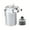 Silvery, variant on Oil Breathable Pot Kit with Baffle - 300ml Universal Aluminum Oil Separator Storage Tank (with Air Filter) for Car/SUV/Truck/Pickup