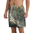 thumbnail image 2 of Logiee Forest Meditating White Tiger Print Mens Swim Trunks Quick Dry Board Shorts,Breathable Hawaii Beach Shorts Swimwear Bathing Suits-3X-Large, 2 of 6