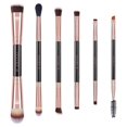 thumbnail image 1 of Pinceles de maquillaje de doble cara, Docolor - Juego de 6 pinceles de doble punta para sombras de ojos, juego profesional de pinceles para maquillaje de ojos, base, sombra de ojos, difuminado, cejas, 1 of 5