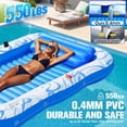 thumbnail image 4 of Tumbona hinchable DeepRBetter para piscina, con luces, 205 x 152 cm, 4 of 7