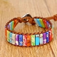 thumbnail image 3 of Colorful Beaded Bracelet Handmade Leather Cord Adjustable Ethnic Style Jewelry Unisex Vintage Boho Gift Accessory, 3 of 4