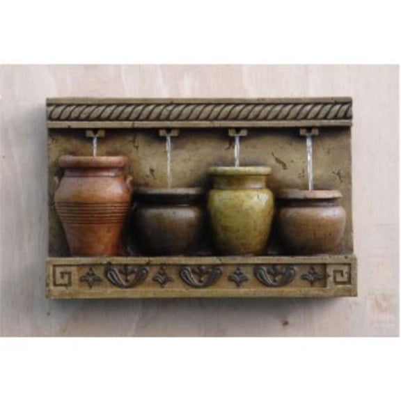 Colorful Pots Wall Water Fountain