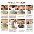 thumbnail image 4 of Italian Coffee Maker, 3 Cups Aluminum Alloy Pot 150ml Brewer with Distributor Spoon Paper Filter for Home Making Mocha Latte Cappuccino Iced Americano, 4 of 7
