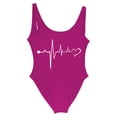 thumbnail image 5 of MDUKONU Women's Tankini Set Backless Swimsuit Purple XL, 5 of 5