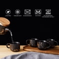 thumbnail image 6 of Taimei Teatime Tea Sets for Adults, 25oz Black Ceramic Teapot Set with Infuser Tea Cups and Wooden Serving Tray, Modern Marble Design Tea Sets Giftable for Women & Tea Lovers, 6 of 8