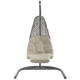 thumbnail image 4 of Modway Landscape Rattan & Fabric Patio Swing Chair in Light Gray and Beige, 4 of 7