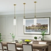 42981-01 Livex Lighting Brookdale - 1 Light Mini Pendant In Transitional Style-18.25 Inches Tall and 5.13 Inches Wide-Antique Brass Finish