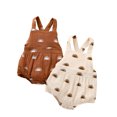 thumbnail image 5 of ITFABS Newborn Baby Casual Suspender Jumpsuits Fashion Sun Printed Button Backless Triangle Romper, 5 of 5