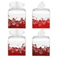 thumbnail image 2 of Cauagu Winter Christmas Snowflake Print Tissue Box Cover,Leather Square Holder - Decorative Holder/Organizer for Bathroom, Night Stands, Office Desk & Car 5"X5"X5", 2 of 7