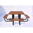 thumbnail image 3 of LifeYard 46" Steel Square Picnic Table,Expanded, Metal Outdoor Table (Brown), 3 of 5