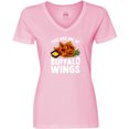 thumbnail image 3 of Inktastic Buffalo Wings Game Day Snack Women's V-Neck T-Shirt, 3 of 5