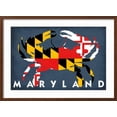 thumbnail image 2 of Art.com Maryland - Crab Flag Art Print by Lantern Press, Brown Frame Wall Art, 29" x 21", 2 of 5