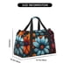 thumbnail image 3 of Fotbe Colorful Blooming Flowers Bolsa de Viaje con Estampado, Bolsa de Fin de Semana para Mujer con Compartimento para Zapatos, Bolsa de Gimnasio con Bolsillo Húmedo, 3 of 7