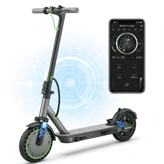 350W Foldable Electric Scooter for Adults, 8.5" Solid Tire 19mph , 23- Miles Range, Lightweight Commuting E Scooter with APP Control,UL2272 Certified