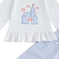 thumbnail image 4 of NIEWTR Toddler pajamas Baby Girl Fall Clothes Long Sleeve 6 9 12 18 24 Months 3T 4T Toddler Girl Waffle Sweatshirt Pullover Tops Pants Infant Fall Winter Outfits(A-White,3-4 Years), 4 of 4