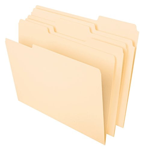 1/3-Cut Tabs in Left Center Positions Letter Right Classic Manila 100 Per Box File Folders 65213 Letter Size 8-1/2 x 11 .#1 Pack 