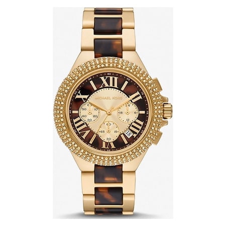 Ladies Camille Chronograph Gold-Tone Stainless Steel and Tortoise Acetate Watch