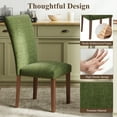 thumbnail image 4 of EOP Modern Upholstered Dining Chairs Set of 6, Tufted Parsons Dining Room Chair with Nailhead Trim, Armless Kitchen Side Chair with Wood Legs, Green, 4 of 8