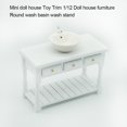 thumbnail image 4 of Ounissouiy Lavabo de estilo DIY, adorno de almacenamiento con casilleros, apariencia exquisita, gabinete de de diseño aerodinámico para casas de muñecas, 4 of 6
