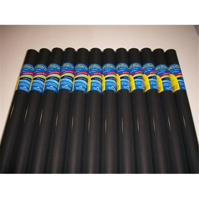 RiteCo Raydiant 80141 Riteco Raydiant Fade Resistant Art Rolls Black 24 In. X 12 Ft. 12 Pack