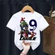 thumbnail image 3 of Camisetas de cumpleaños para niños de 2, 3, 4, 5, 6, 7, 8 y 9 años, ropa para niños con nombre personalizado de Marvel Avengers, camiseta para fiesta de cumpleaños de superhéroes para bebés, 3 of 5