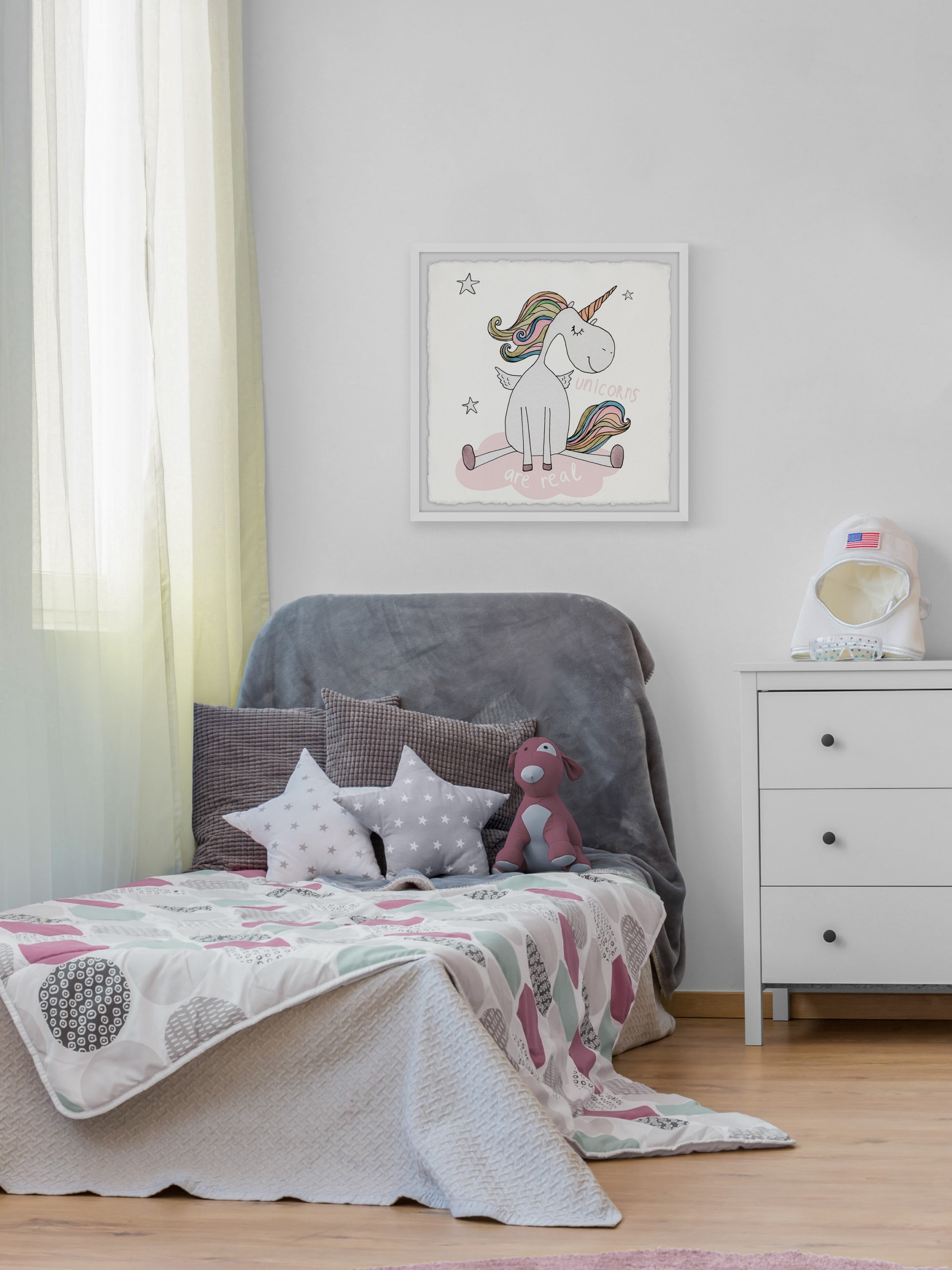 Marmont Hill Believe Unicorns Are Real Framed Wall Art