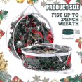 thumbnail image 3 of Paquete de 5 contenedores para coronas navideñas de 24", bolsa de almacenamiento (transparente), 3 of 5