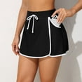 thumbnail image 5 of Attraco Women's Split Swim Skirt High Waisted Sporty Swimsuit Bottom with Side Pocket, 5 of 8
