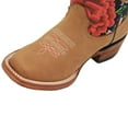 thumbnail image 3 of The Western Shops Kids Western Boot Girls Floral Cowboy Cowgirl Leather Brown Boot, 3 of 6