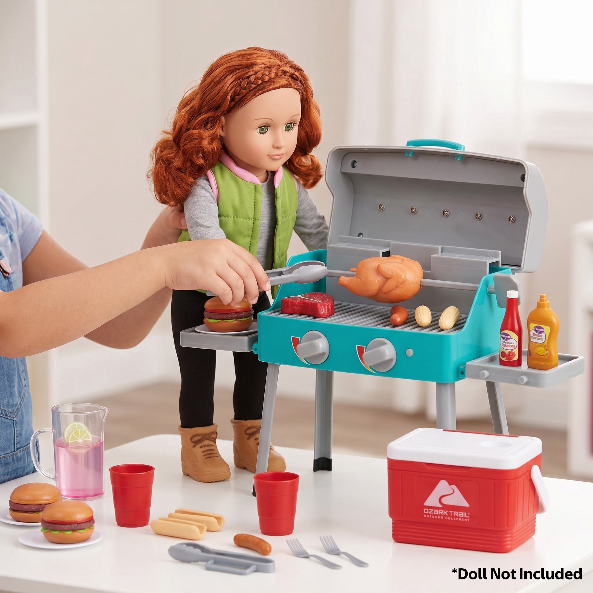 My Life As BBQ Grill Play Set for 18-Inch Dolls, 27 Pieces