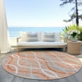 thumbnail image 6 of Addison Rugs Chantille Indoor/Outdoor Transitional Waves Peach Washable Round Rug, 8' x 8', 6 of 6