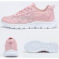 thumbnail image 3 of Women's Comfort Sneakers:  With Lace-Print Mesh , Breathable Soft Sole for Sports shoes, 3 of 7