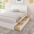 thumbnail image 1 of Nexera Paris Queen Storage Bed and Headboard, White, 1 of 8