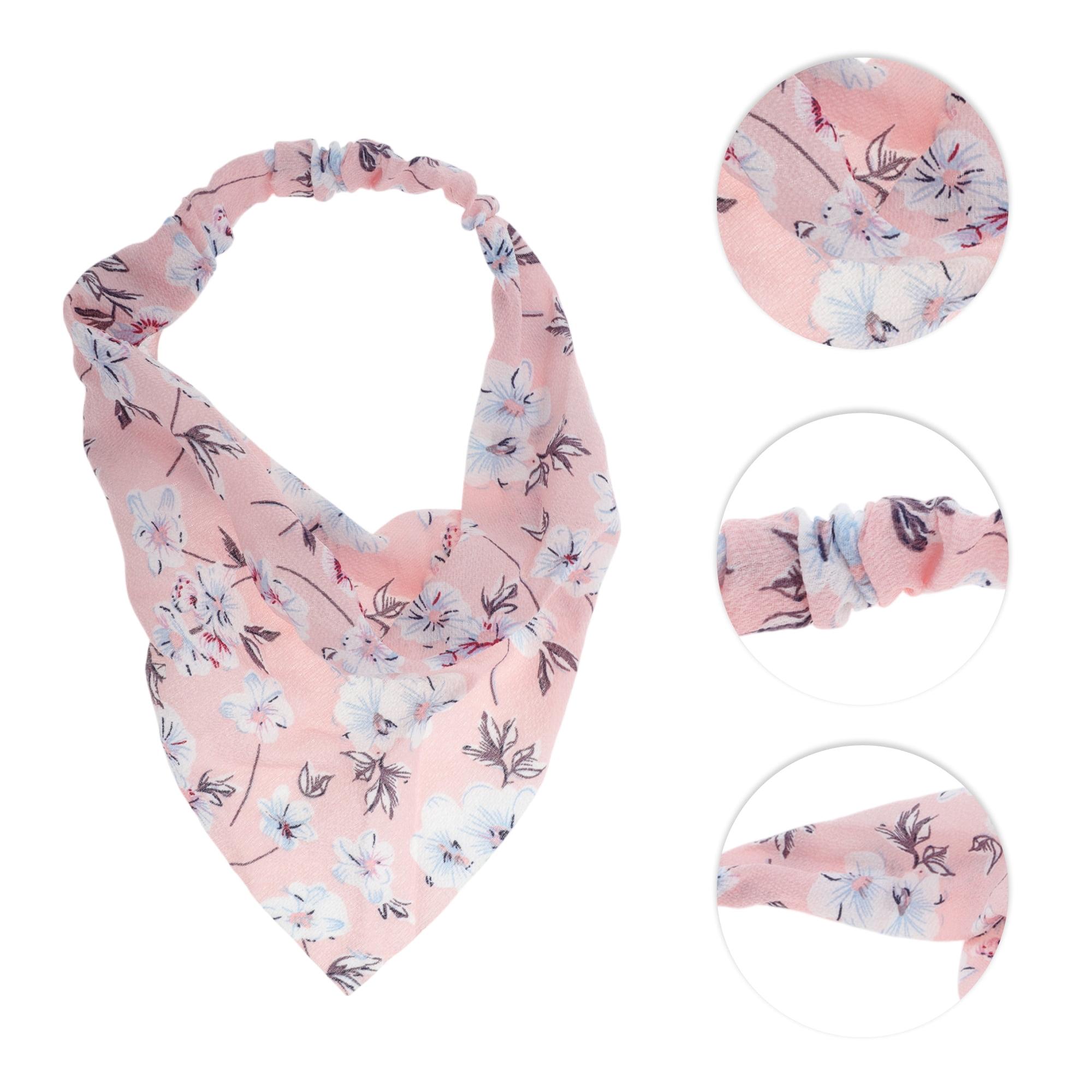 Unique Bargains 1pc Stylish and Comfortable Fashion Flower Headwrap Pink