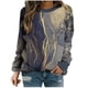 thumbnail image 1 of Camiseta suelta estampada a la moda para mujer, blusa de manga larga, cuello redondo, camisetas informales Pompotops  FGAJ7509, 1 of 5
