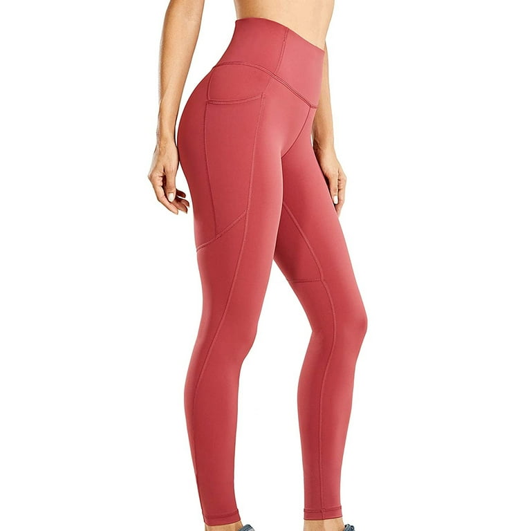 Aayomet Yoga Pants Women's Split Exercise Stretch High Solid Pants