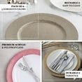 Efavormart 6 Pack Gold Dust Free Glitter Acrylic Plastic Round Charger Plates 13" - Walmart.com