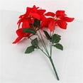 thumbnail image 5 of Fake Poinsettias Artificial Christmas Flowers - Artificial Poinsettia Flowers 7 Heads Big Red Fake Flowers for Christmas Tree Silk Flower Decorations, 5 of 8