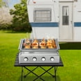 thumbnail image 2 of Dwellnix Stainless Steel Gas BBQ Grill Camp Outdoor Space Barbecue Shish Kabob 4 Burner, 2 of 8